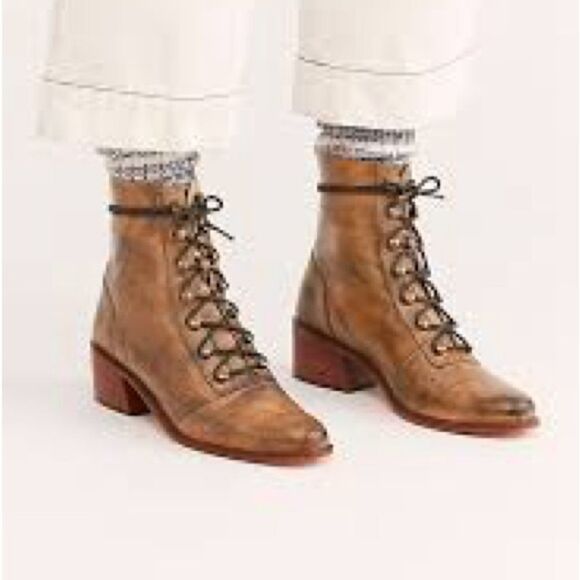 Eberly Lace Up Booties - Picture 1 of 5